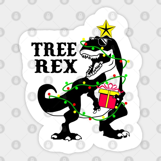 Dinosaur Christmas T-Rex Sticker by FUNNYTIMES